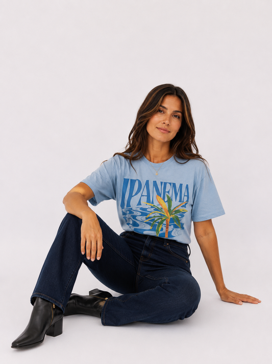Polera estampada de algodón Ipanema