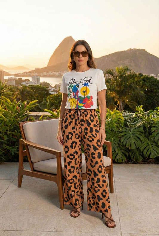 Polera Estampada Brasileña Slim ~ Alma De Sol