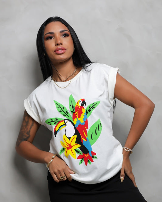 Polera Estampada Brasileña Manga Japonesa ~ Lorenzo & Remenzo