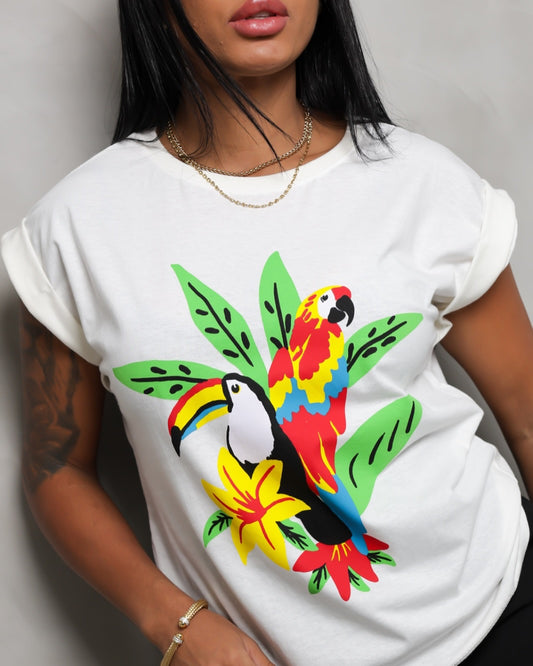 Polera Estampada Brasileña Manga Japonesa ~ Lorenzo & Remenzo