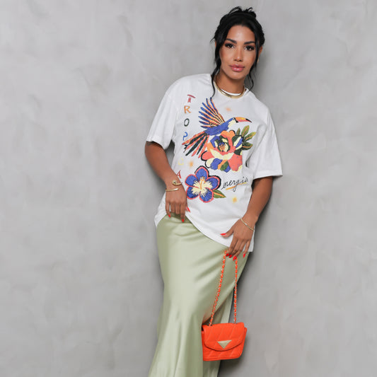 Polera Estampada Brasileña Maxi ~ Energia Tropical