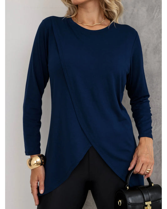 Blusa Mullet Estilo Polera Elegante De Manga Larga