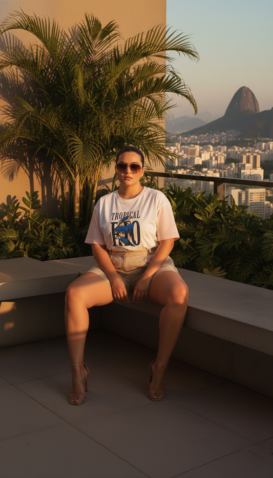 Polera Maxi Tropical Rio
