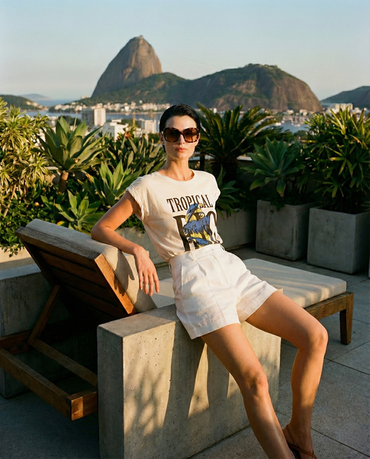 Polera Estampada Brasileña Manga Japonesa ~ Original Do Brasil