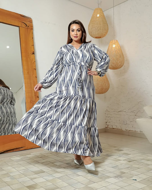 Vestido Manga Larga Viscolycra Brasileña Talla Grande