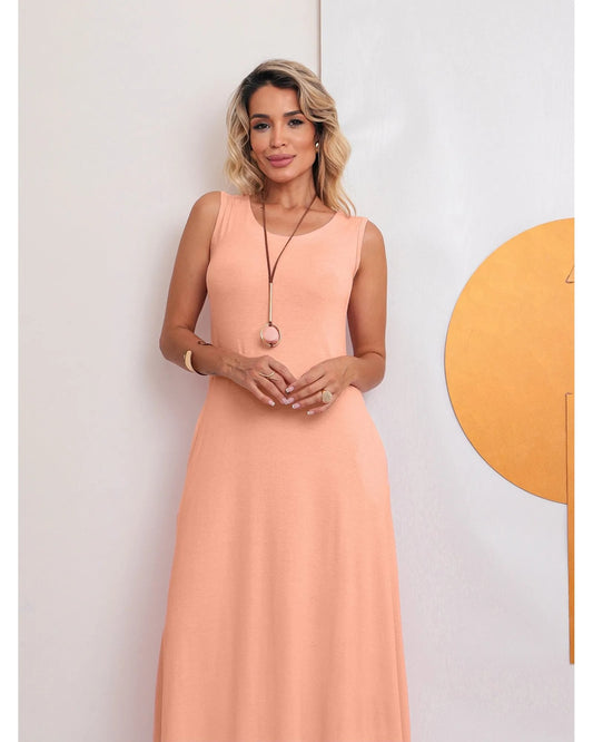 Vestido Largo con Bolsillos