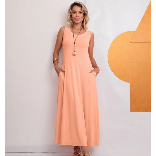 Vestido Largo con Bolsillos