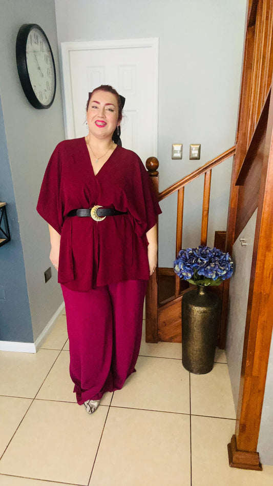 Blusa Asimétrica Talla Grande Con Mangas Abiertas Boho Chic