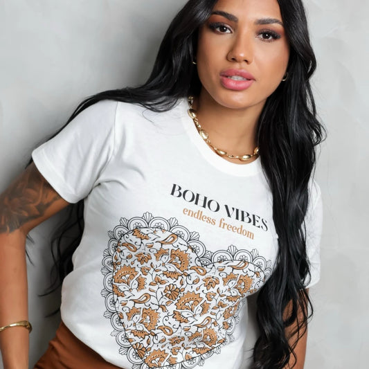 Polera Estampada Brasileña Slim ~ Boho Vibes