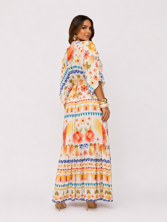 Vestido Blanca Tropical