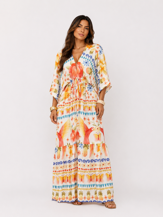 Vestido Blanca Tropical