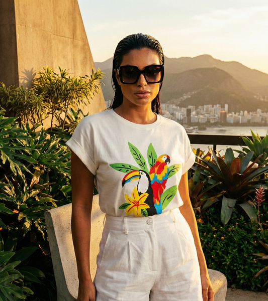 Polera Estampada Brasileña Manga Japonesa ~ Lorenzo & Remenzo