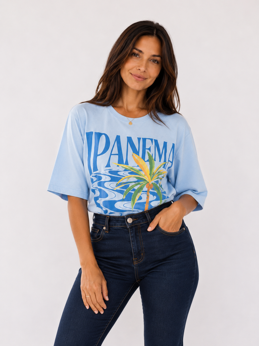 Polera estampada de algodón Ipanema