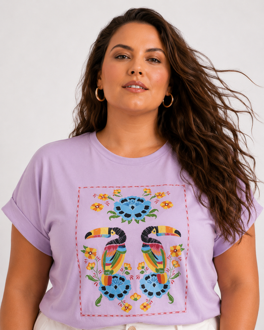 Polera Plus Size Fantasía Farm Pink