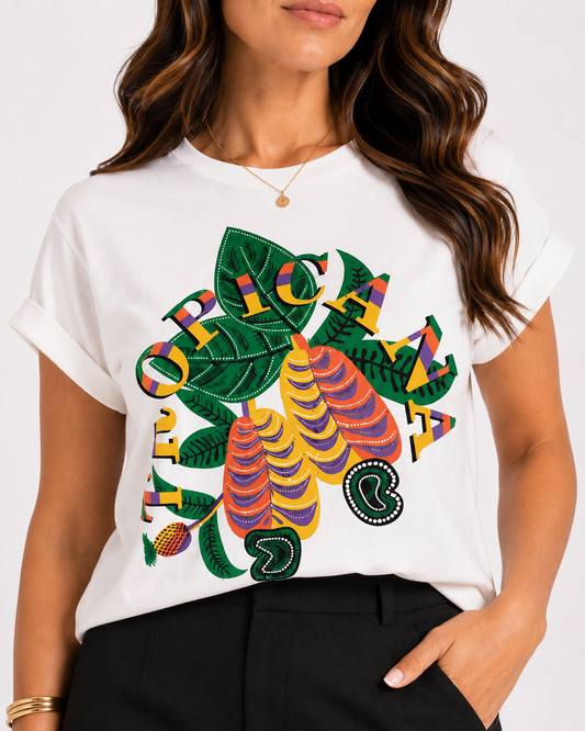 Polera Manga Japonesa Tropicana