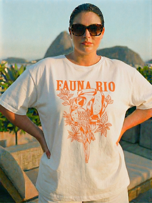 Polera Estampada Brasileña Maxi ~ Fauna Rio