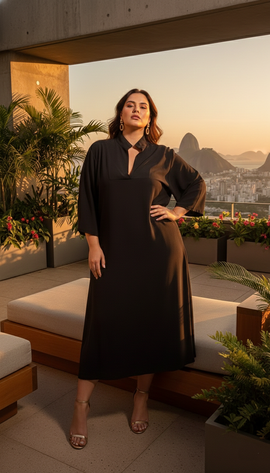 Vestido Brasileño Largo Estilo Túnica