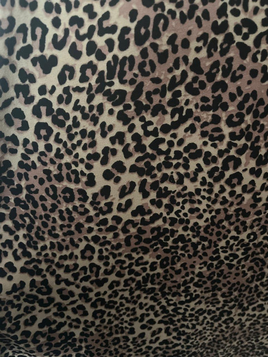 Vestido Largo Animal Print Con Tirantes Cafe
